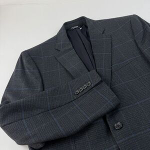 Jos A Bank Signature Blazer 40S Tradition Fit Blue Plaid Wool Jacket Sport Coat